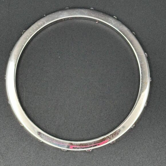 Signed Coach Crystal Bangle – Flush-Set Stones, Sleek Modern Finish Add a touch - Picture 2 of 7